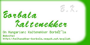 borbala kaltenekker business card